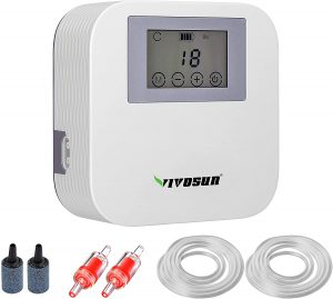 aquarium bubbler setup VIVOSUN 80 gph battery air pump